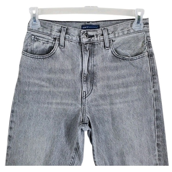 Levis Made Crafted Column Pant Jean Wmn 26x30 Gray Hi Rise Organic Cotton(28x30) - Picture 1 of 15